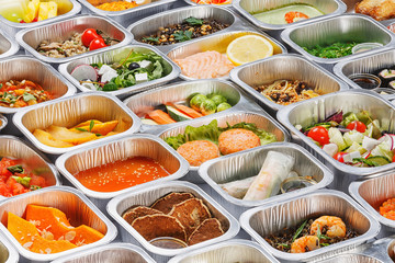 Food in the containers 
