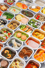 Food in the containers 