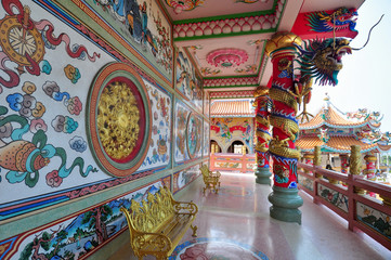 Beautiful Chinese shrine in Chonburi,Thailand.