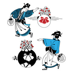 Graphic greeting series welcome to Japan