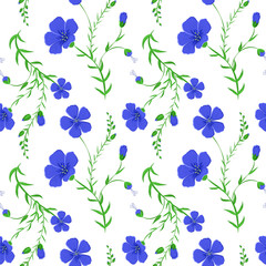 Fototapeta premium Abstract elegant seamless pattern with floral background
