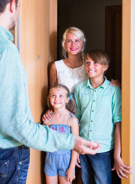 Greeting Guests At The Door