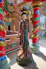 Goddess statue at Chinese shrine in Chonburi,Thailand.