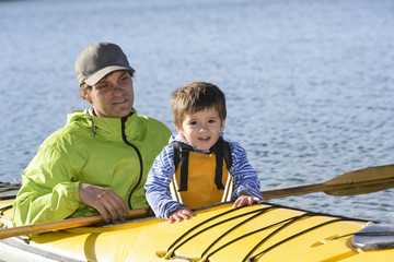 Obraz premium Dad And Son Enjoying