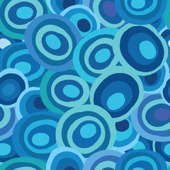 Abstract ovals in sea color palette
