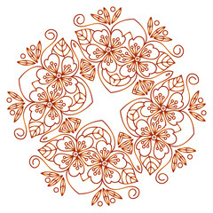 Fototapeta premium Mehendi ornament vector