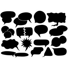 Speech bubbles set