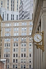 Fototapeta na wymiar Clock in Boston downtown