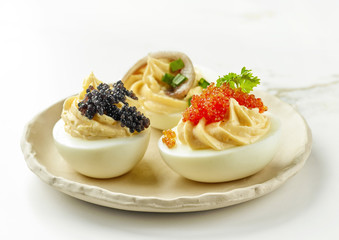 boiled stuffed decorative eggs
