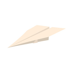 Paper plane icon, cartoon style