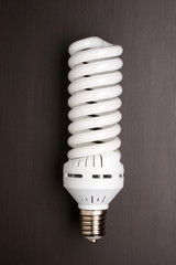 close up of a white light bulb
