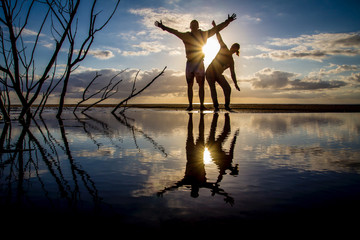 Fraser Island sunrise - obrazy, fototapety, plakaty