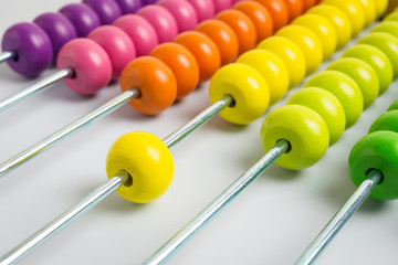 Colorful of wood abacus