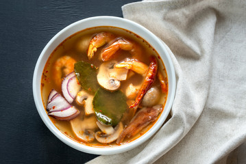 Thai tom yum soup