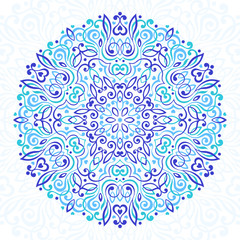 Abstract Flower Mandala. Decorative ethnic element for design.