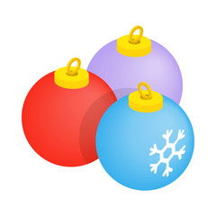Balls for the Christmas tree icon