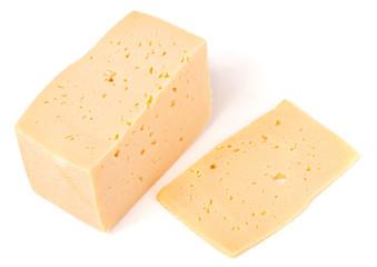 Dutch cheese isolated on white background