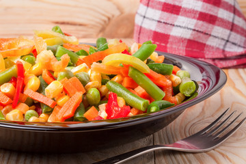 Mexican Mix of Vegetables. Tomatoes, Beans Celery Root Green