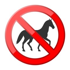 No horse traffic sign