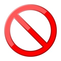 No Sign, Vector on white background