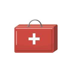 Medicine chest icon, cartoon style 