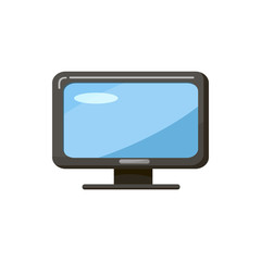 Monitor icon, cartoon style