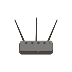 Wireless router icon, cartoon style