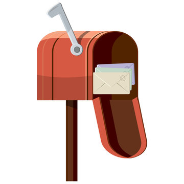 Mailbox icon, cartoon style