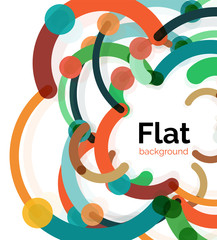 Geometric swirl and circle lines abstract background