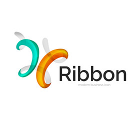 Obraz premium Modern vector ribbon logo
