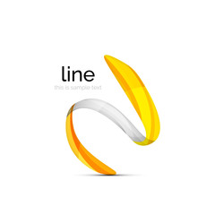 Swirl wavy ribbon, abstract concept