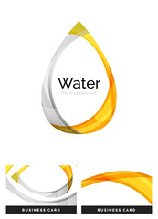 Abstract geometric water drop design