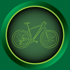 Icon with green bicycle