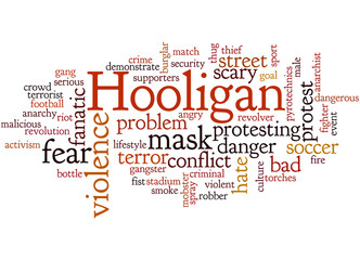 Fototapeta premium Hooligan word cloud, word cloud concept 2