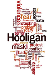 Hooligan word cloud, word cloud concept 3