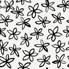 Hand Drawn Floral Seamless Pattern
