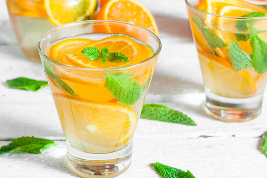 orange soda in a glass