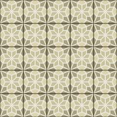 Fototapeta premium Geometric seamless pattern white Turkish, Moroccan, Portuguese tiles, Azulejo, Arabic ornament. Islamic art. The sepia colors
