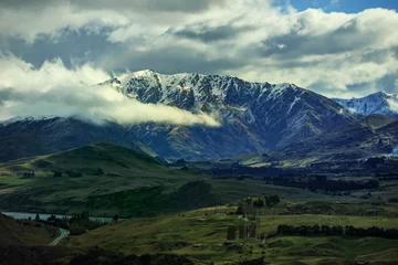 Foto op Canvas mountain in Queenstown route south island new zealand © stockphoto mania