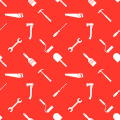 working tools silhouettes seamless pattern