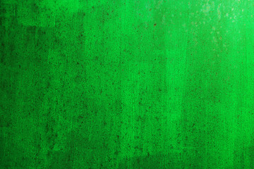 Green painted metal surface