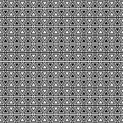 Nahtloses geometrisches Muster   Dreiecke   Schwarz-Weiß 2 © reeel
