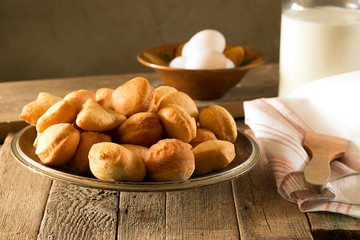 Traditional Kazakh (Asian) baursak dish