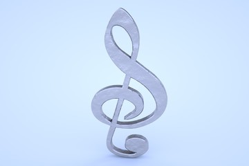 Styled Music Note. Nice 3D Rendering