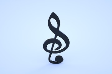 Styled Music Note. Nice 3D Rendering