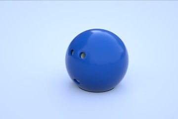 Colored Bowling Ball. Nice 3D Rendering
