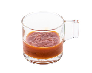 Tomato sauce cup isolated