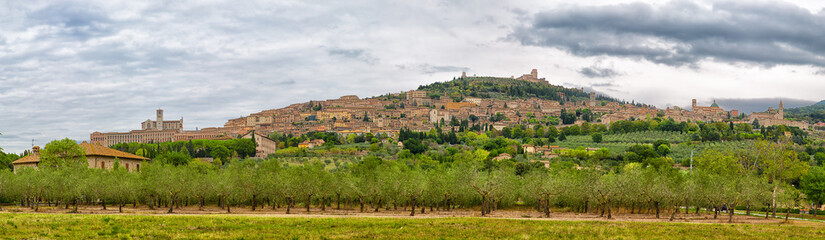 Fototapeta na wymiar Panoramic view of Assisi, Umbria, Italy