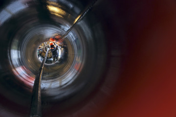 Pipe welding on the pipeline construction