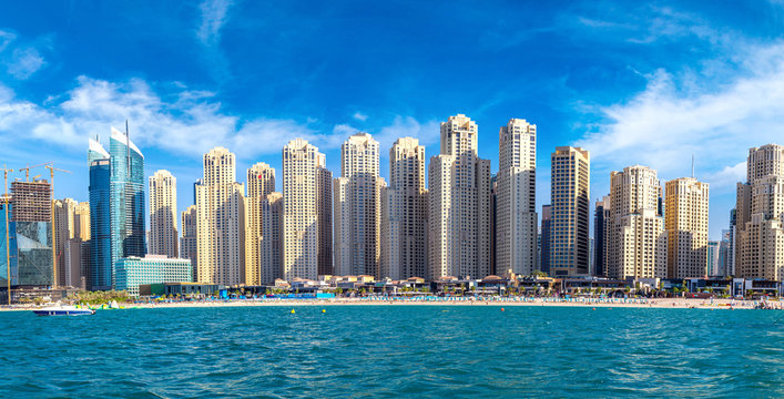 Panorama of Dubai Marina